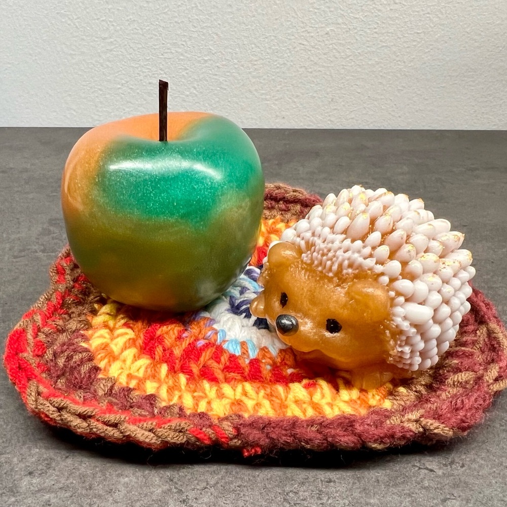 Handcrafted Apple and Hedgehog Glycerin Soap bundle for Kids